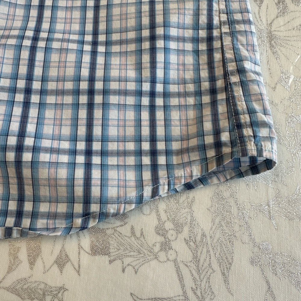 Izod saltwater relaxed classics button down the front plaid men’s shirt size L - Picture 12 of 13